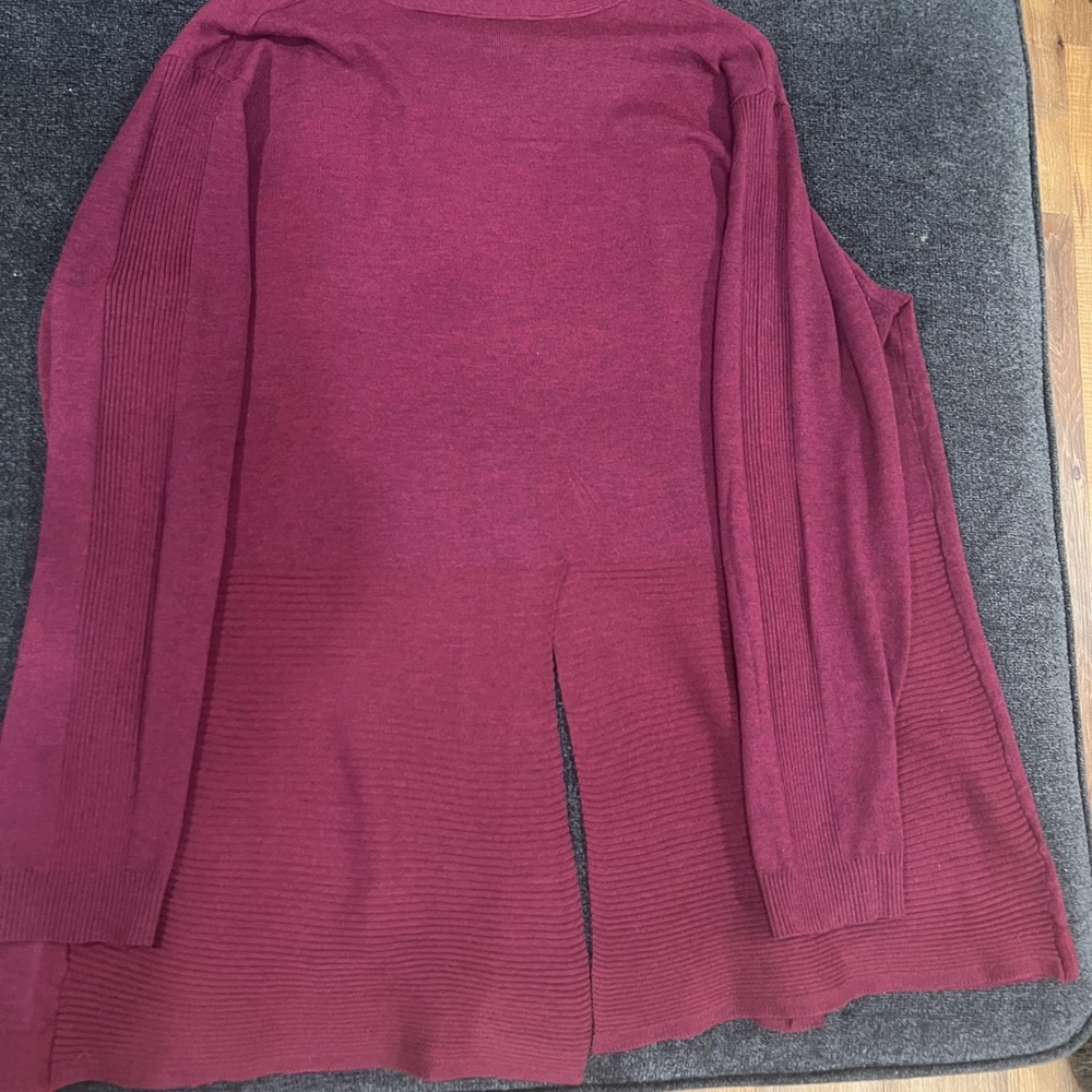 89TH & MADISON Women’s Ribbed Long Sleeve Drape Open Cardigan (Size: XL) EUC - Picture 6 of 9